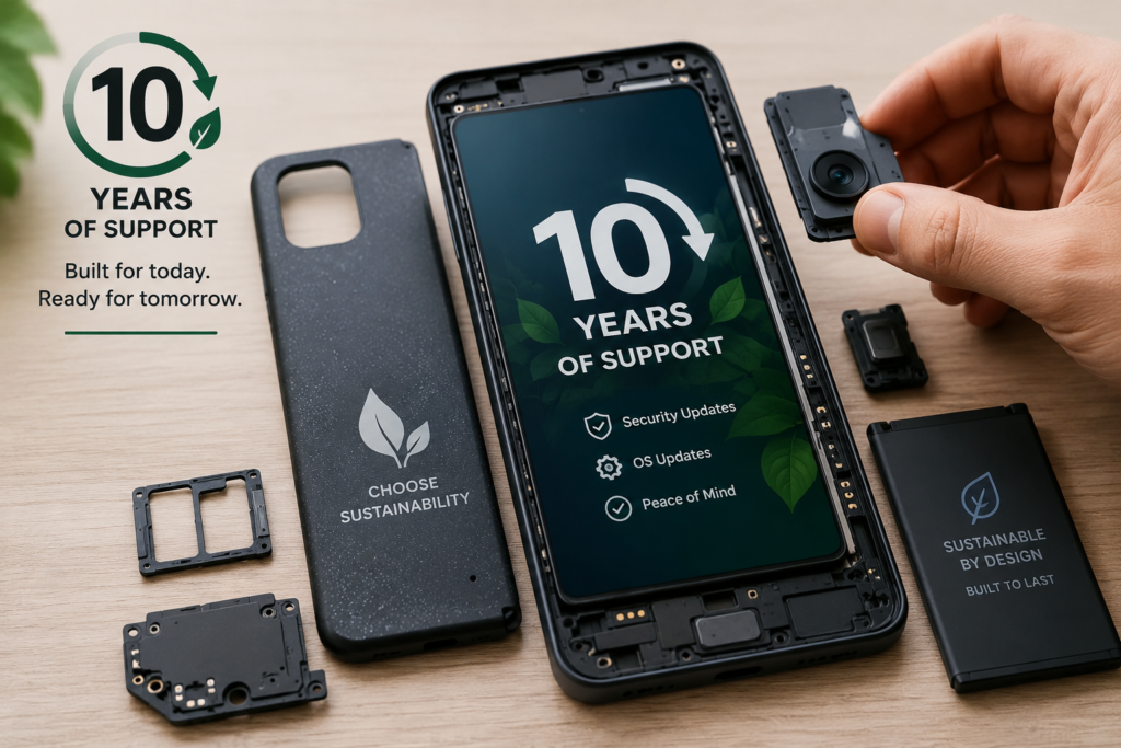 Sustainable Smartphones: 10-Year Software Support Standard (2027)
