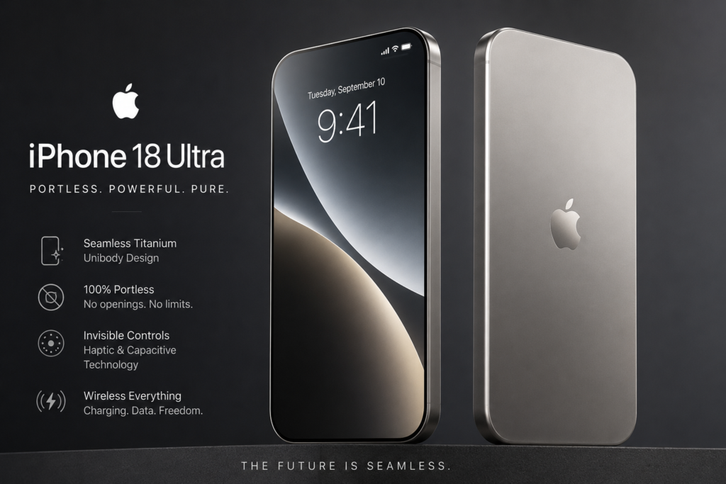 iPhone 18 Ultra: Portless & Solid-State Button Rumors (2026)